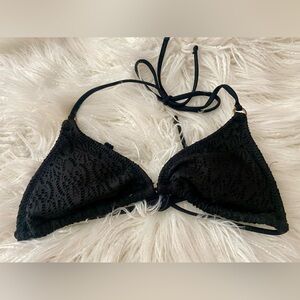 Forever 21 Black Lace Triangle Bikini Top
